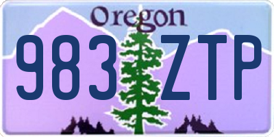 OR license plate 983ZTP