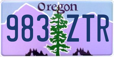 OR license plate 983ZTR