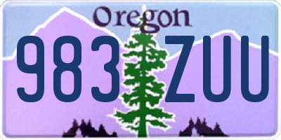 OR license plate 983ZUU