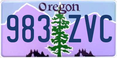 OR license plate 983ZVC