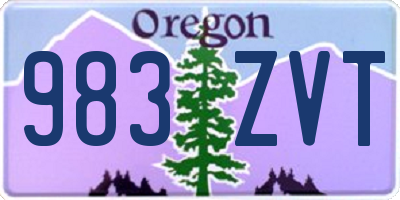 OR license plate 983ZVT