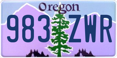 OR license plate 983ZWR