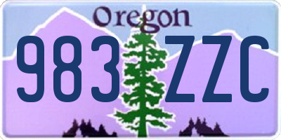OR license plate 983ZZC