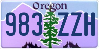 OR license plate 983ZZH