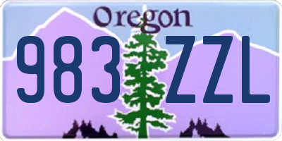 OR license plate 983ZZL