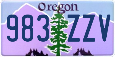 OR license plate 983ZZV