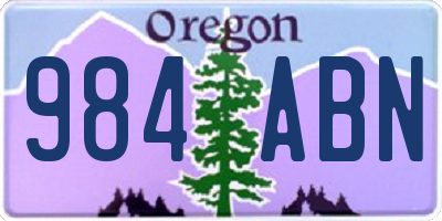 OR license plate 984ABN