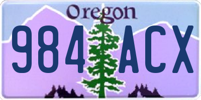 OR license plate 984ACX