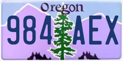 OR license plate 984AEX