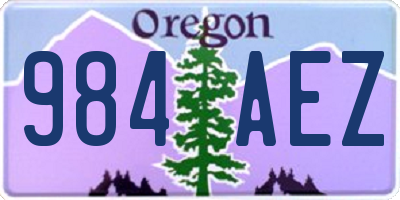 OR license plate 984AEZ