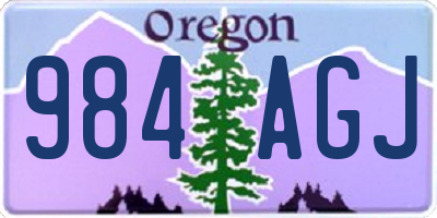 OR license plate 984AGJ