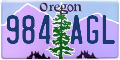 OR license plate 984AGL
