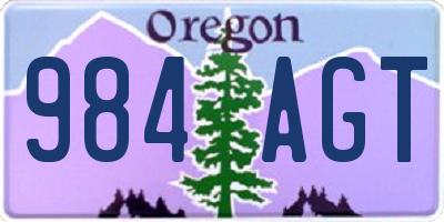 OR license plate 984AGT