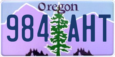 OR license plate 984AHT