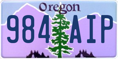 OR license plate 984AIP