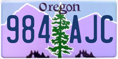 OR license plate 984AJC