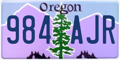 OR license plate 984AJR