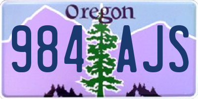 OR license plate 984AJS