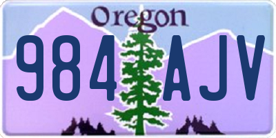 OR license plate 984AJV