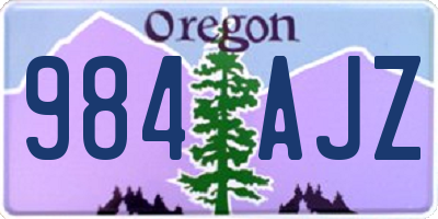 OR license plate 984AJZ