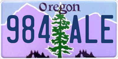 OR license plate 984ALE