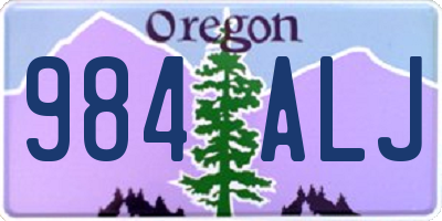 OR license plate 984ALJ