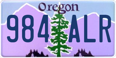 OR license plate 984ALR