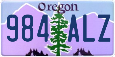 OR license plate 984ALZ