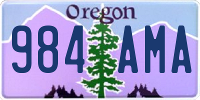 OR license plate 984AMA
