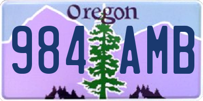 OR license plate 984AMB