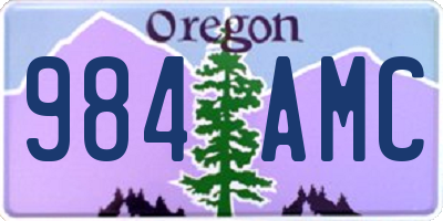 OR license plate 984AMC