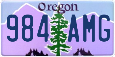 OR license plate 984AMG