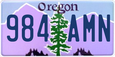 OR license plate 984AMN