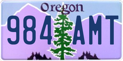 OR license plate 984AMT