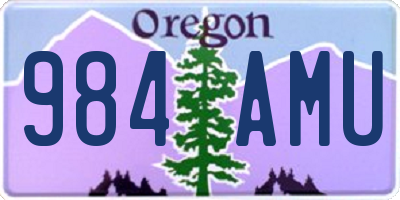 OR license plate 984AMU