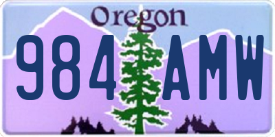 OR license plate 984AMW