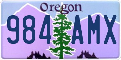 OR license plate 984AMX