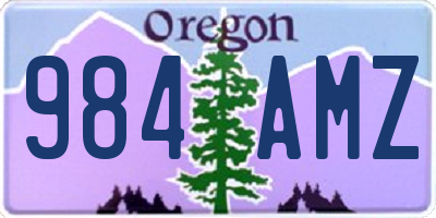 OR license plate 984AMZ