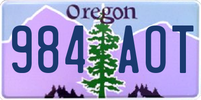 OR license plate 984AOT