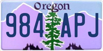 OR license plate 984APJ