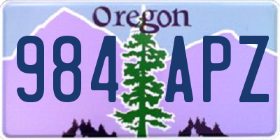 OR license plate 984APZ