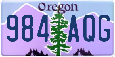 OR license plate 984AQG