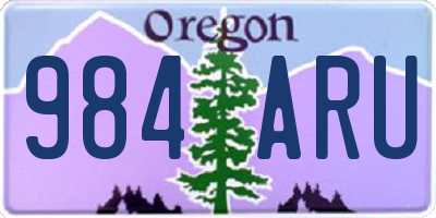 OR license plate 984ARU