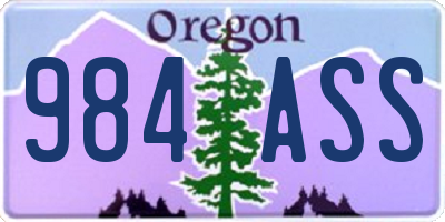 OR license plate 984ASS