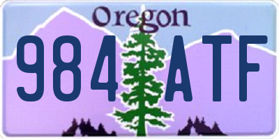 OR license plate 984ATF
