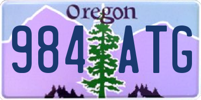 OR license plate 984ATG