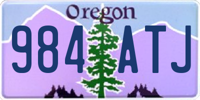 OR license plate 984ATJ