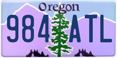 OR license plate 984ATL