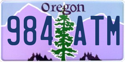 OR license plate 984ATM