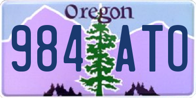 OR license plate 984ATO
